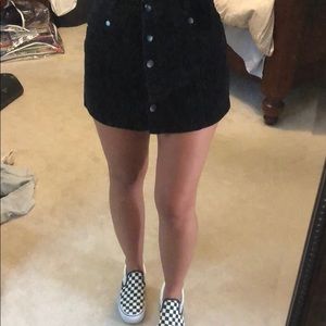 Forever 21 Black corduroy mini skirt